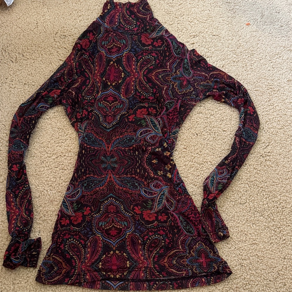 Johnny was mash Paisley Long Sleeve Top